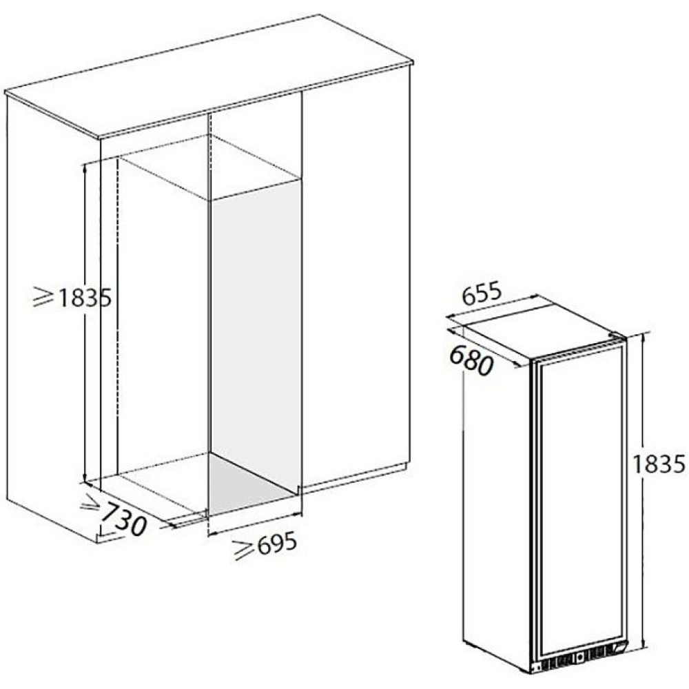 Винный шкаф DUNAVOX DX-181.490DBK