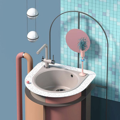 Мойка Akegata 51-BL Artgranit/черный(арт.4993758)