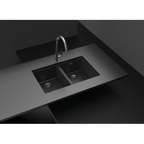 Мойка SCHOCK Greenwich 80-2 Cristadur (подстольный монтаж) магма