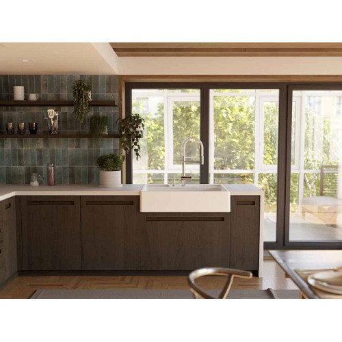 Смеситель OMOIKIRI Kanto-2 Plus-SB-BN-WH латунь/нержавеющая сталь/белый