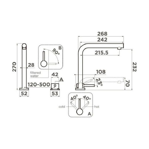 Смеситель Omoikiri Nara 2 Plus-GB латунь/графит
