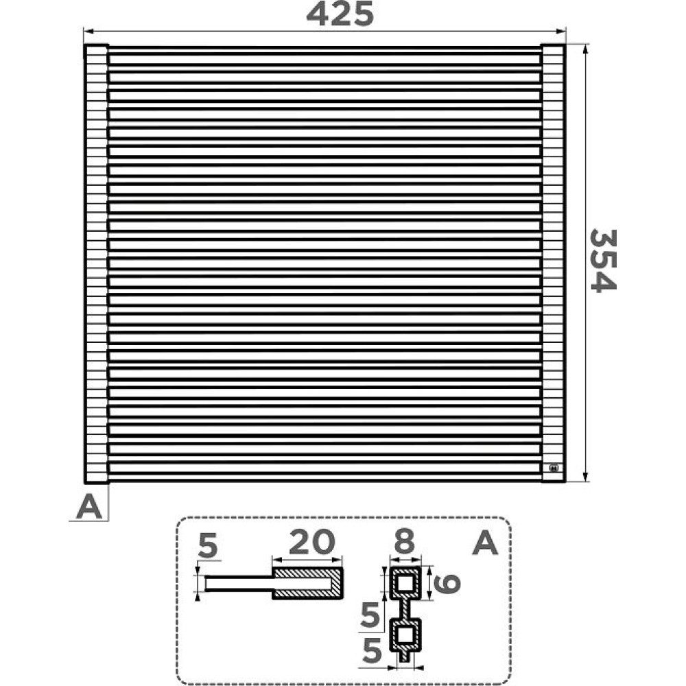 Ролл-мат для мойки нерж/черный силикон ROLL-02-IN(арт.4997004)