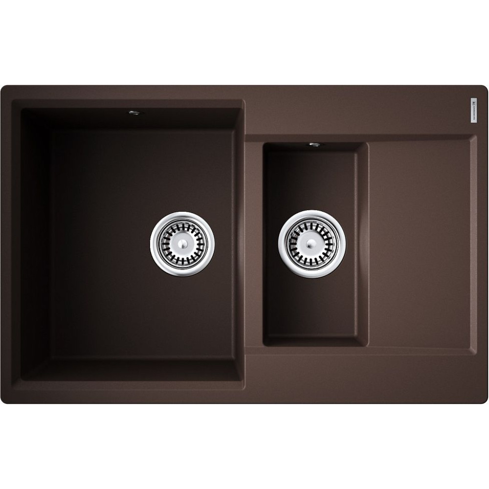 Мойка Daisen 78-2T-DC Tetogranit/темный шоколад(арт.4993534)