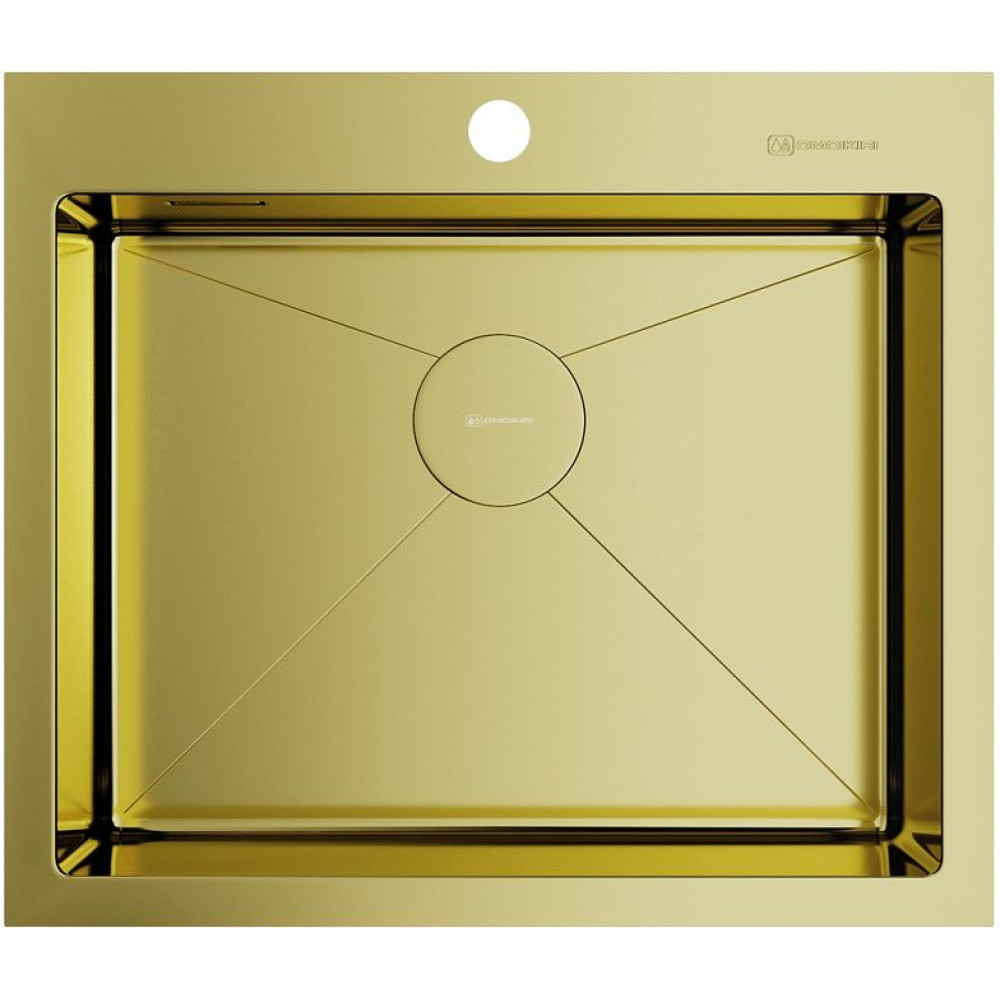 Мойка Akisame 59-LG нерж.сталь/светлое золото(арт.4973082)
