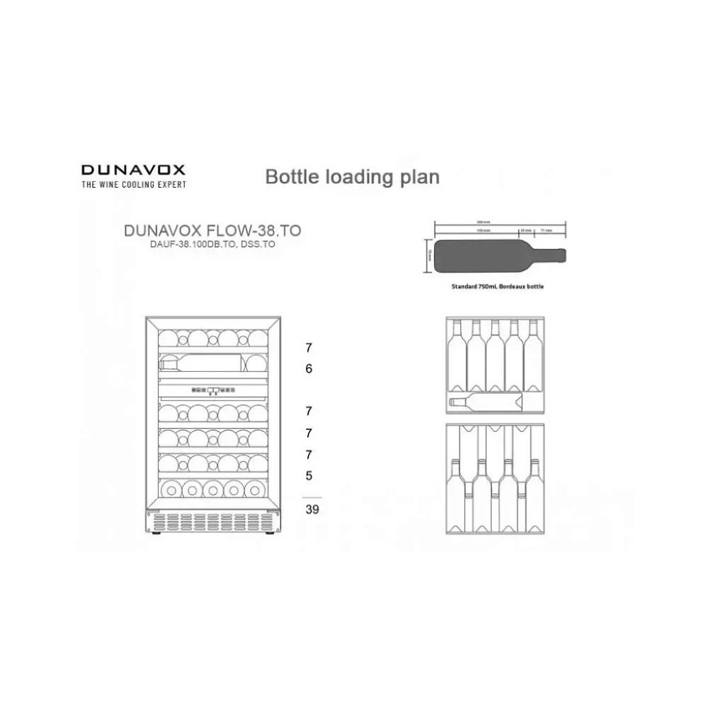 Винный холодильник Dunavox DAUF-38.100DB