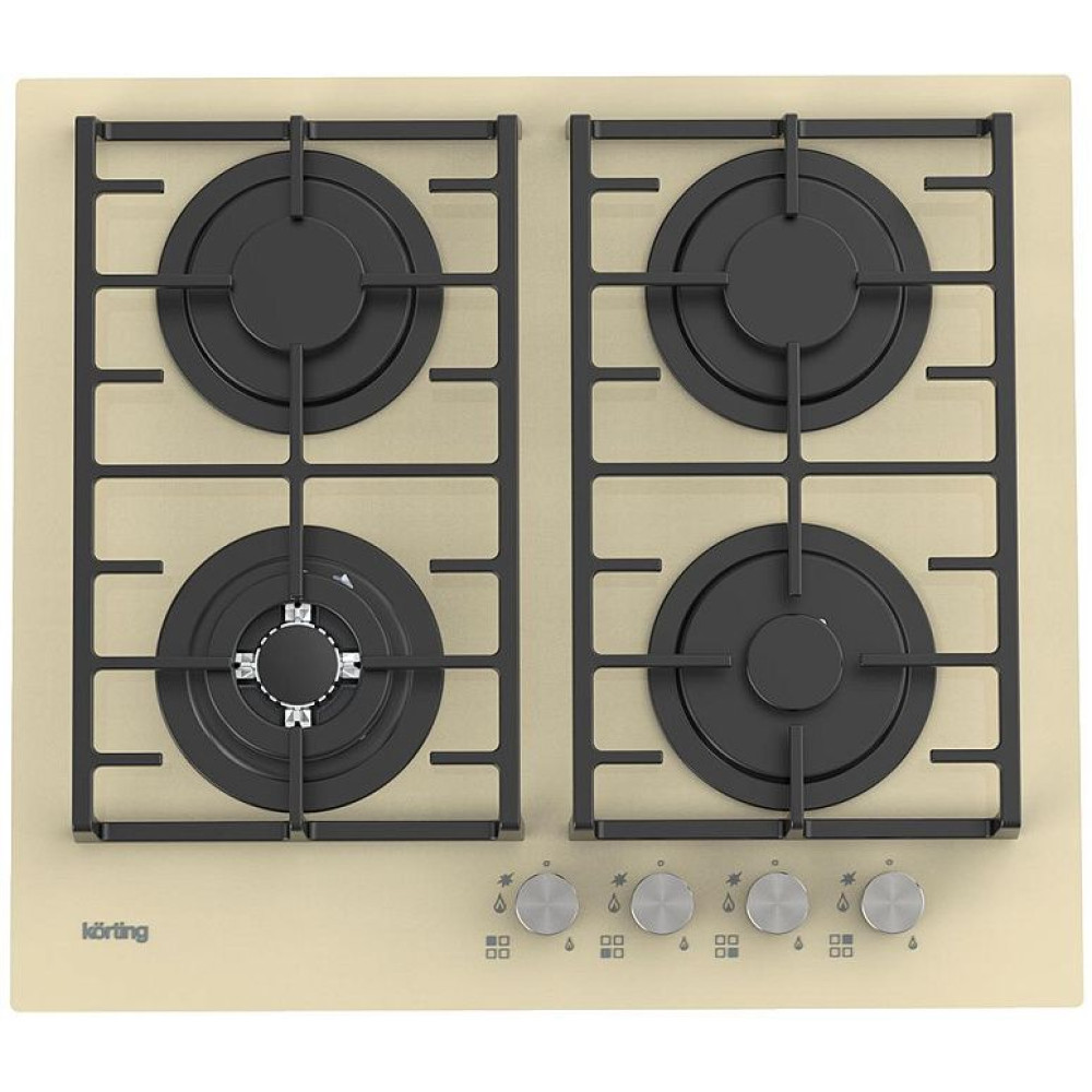 Газовая стеклянная варочная панель Korting HGG 6825 CTB