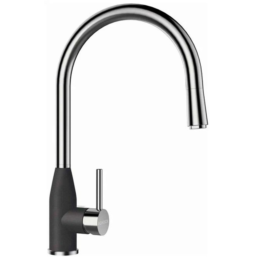 Смеситель SCHOCK Kavus-D, Cristalite, выдвижной излив сталь/баварский камень