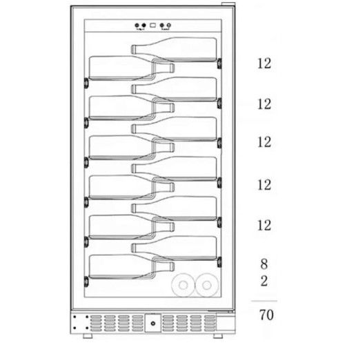 Винный холодильник Dunavox DX-70.258B